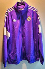 adidas Real Madrid Official Licensed Track Jacket Purple/White Size XL $110 picture