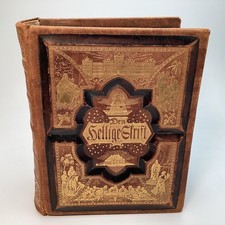 1890 Antique Danish Bible Den Hellige Skrift Illustrated by Gustave Doré picture