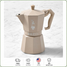 Bialetti Moka Exclusive Stovetop Espresso Maker Sand 3 Cup 6 Cup picture