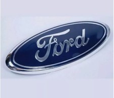 BLUE & CHROME 2005-2014 Ford F150 FRONT GRILLE/ TAILGATE 9 inch Oval Emblem 1* picture