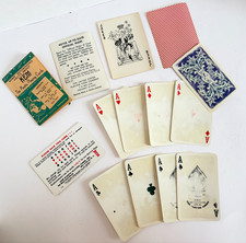 Vintage 1940s KEM Plastic Playing Cards Complete Deck Case Paperwork picture