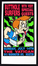 Butthole Surfers POSTER Vatican Houston Texas 1991 Silkscreen Signed Frank Kozik picture