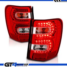 For 1999-2004 Jeep Grand Cherokee Red LED Rear Brake Replacement Tail Light Pair picture