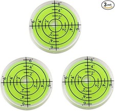 3Pcs Circular Bubble Level Bullseye Degree Marked Surface Round Spirit Levels picture