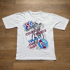 Vtg PSG Strasbourg Coupe de France 1995 Finale T-Shirt Mens M White Excellent picture