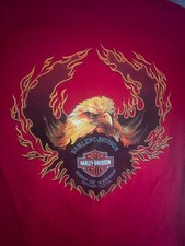 Vintage Harley-Davidson Winona MN Fiery Eagle Graphic T-Shirt Medium picture