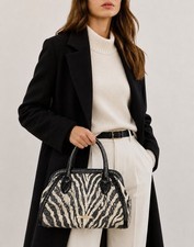 Brahmin Mika Satchel Everlasting Encore Zebra Pattern Melbourne Leather picture