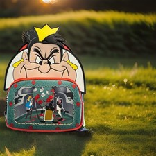 Loungefly Disney Alice In Wonderland Queen of Hearts Villains Mini Backpack NWT picture