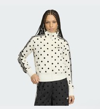 Adidas Originals Satin Polka Dots TT Track Top – Black/White (XS) picture