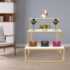 3 Tier Retail Shoe Handbag Display Stand Double Side Clothing Shop Display Table picture