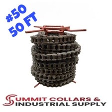 #50 Roller Chain x 50 feet + 5 Connecting Links #50-1RX50 picture