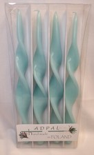 Elegant Lacquer Twisted Blue ADPAL Candles~Handmade in Poland~Easter/Bridal/Baby picture