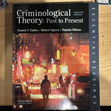Criminological Theory: Past to Present (Essential Readings), Cullen, Francis T., picture