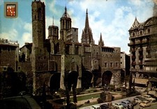 1960s BARCELONA Gothic Quarter CATHEDRAL Vintage Cars BERENGUER Square UNUSED picture