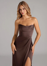 Azazie Johana - Mermaid Off the Shoulder Stretch Satin Convertible Dress picture