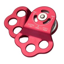 30KN Professional Climbing Aluminum Triple Attachment Pulley Hitch Arborist Red picture