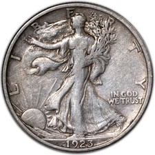1923-S Very Fine Walking Liberty Silver Half Dollar 50c San Francisco picture