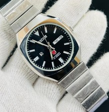 Ricoh Vintage Automatic Day Date Japan Made 21 Jewels Men Watch Black Dial picture