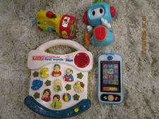 VTG VTech & Blue Box Toy Lot Little Smart First Words Plus Flashlight Baby Phone picture