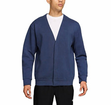 Nike 24.7 ImpossiblySoft Dri-FIT Cardigan Men's L Tall Navy HQ6946-451 NWT  picture