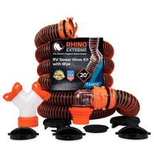 Camco RhinoEXTREME 20 Ft Sewer Hose Kit with 360 Degree Clear Swivel Wye Fitting picture