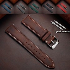 Leather Watch Band 18mm 20mm 22mm 24mm  Quick Release Replacement Watch Strap picture