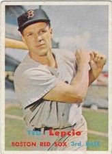 1957 TOPPS - #288 TED LEPCIO (RED SOX) RARE SERIES GREAT CARD picture