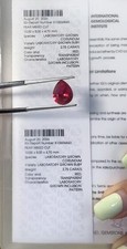 IGI Certified Lab-Created Ruby Pear Mixed Cut 2.75ct Red 10x8mm picture