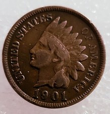 1901 U.S Indian Head Cent Penny picture