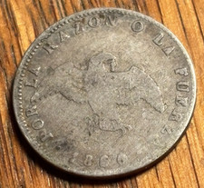 Chile 1860 So Silver Decimo picture