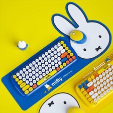 Miffy Dick Bruna Keyboard + Mouse + Mat Set Wireless Blue Yellow picture