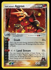 Team Magma's Aggron 7/95 Holo Rare Team Magma vs Team Aqua Pokemon Card picture