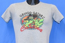 vtg 80s GRINGO GATORZ CANTINA ALLIGATOR MEXICAN RESTAURANT FOOD PROMO t-shirt XS picture