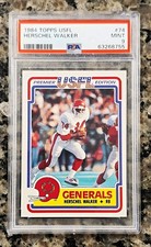 1984 Topps USFL Herschel Walker RC #74 New Jersey Generals PSA 9 Graded picture