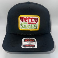 Mercy Sakes 1970’s VINTAGE Super CB Patch Cap – OTTO Black Rope Trucker Hat picture
