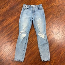 Mother Superior Jeans Womens 27 Ankle Super Stunner Light Wash Denim USA 26x28 picture