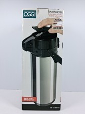 Oggi PumpMaster Stainless 1.9 Liter/65 Oz Beverage Server Thermal Hot Coffee picture