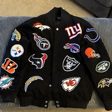 G-III Apparel Group NFL Officially Licensed Multi-Team Logo Black Jacket M picture