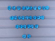 Natural Swiss Blue Topaz 27pcs 102crt Loupe Clean Heart Loose Gemstone Sri Lanka picture