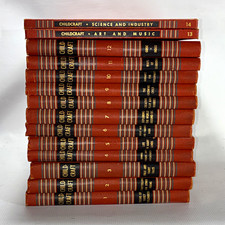 Vintage Childcraft Encyclopedia 1949 Complete 1-14 Set Orange Spine Kids Books picture