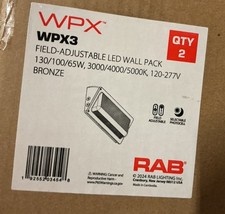 RAB LPACK WPX3 LED Wall-Pack 130W 100W 65W Selectable with Photocell NEW picture