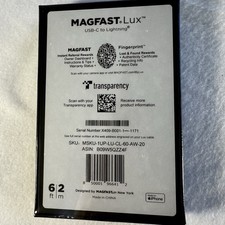 Magfast LUX USB-C To Lightning Made For iPhone 6 Foot Cable See Photos QR Code picture