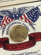 Counterstamp 1976 Lincoln penny 4th of July USA commemorative item Bicentennial picture