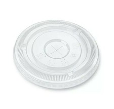 F98/98mm PET Clear Round Flat Lids (1000] Fits 14/16/20/24 oz- Restaurant Style  picture