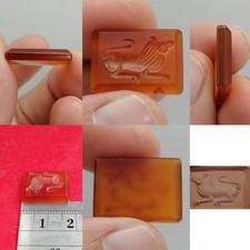 Lion Old Roman Agate Seal Stone Stamp Unique Piece picture