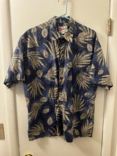 Vintage Hilo Hattie Hawaiian Sz L Made in Hawaii Cotton Lawn Aloha Tropical  picture