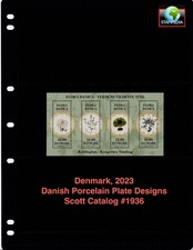 $14.00 Scott Value - 2023 DENMARK Porcelain s/s Plate Designs CV MNH NH UMM picture