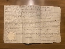 1831 President Andrew Jackson Signed Land Grant - Very Large Signature picture