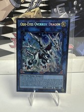 Odd-Eyes Override Dragon LAVD-ENO38 Secret Rare 1st Ed Name Foil stamp Error picture