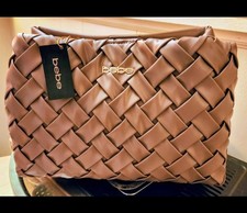 Bebe Luca Mini Satchel Taupe Crossbody Carry Handles picture